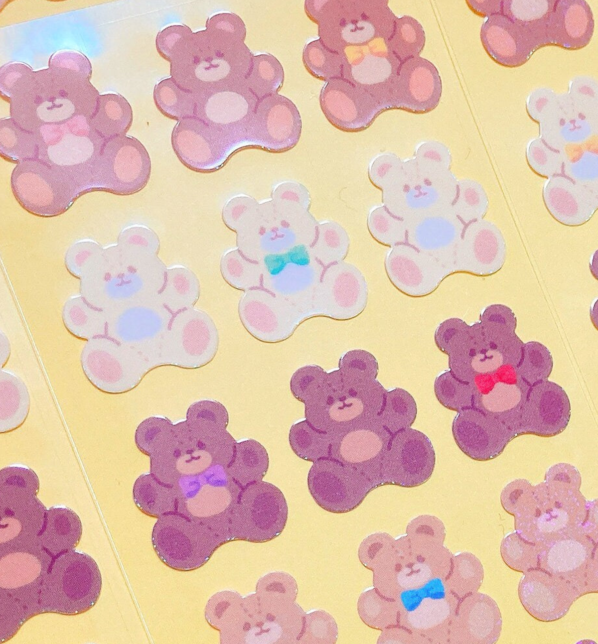 Fluffy Bear Brown Seal Sticker
