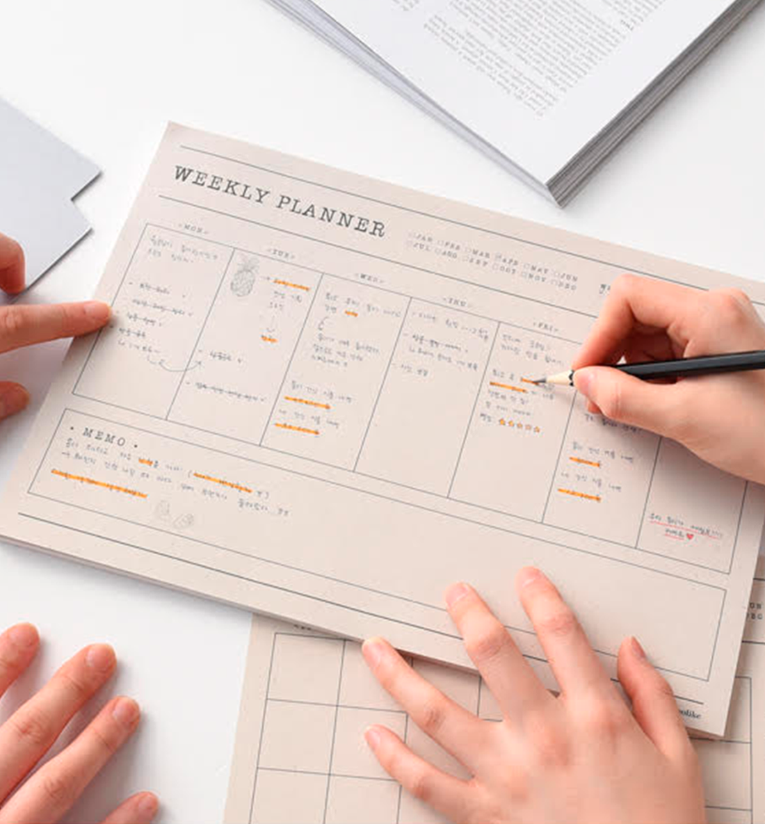A4 Retro Desk Planner Memopad