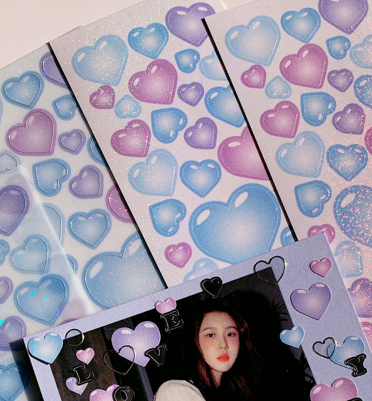 Love Bubble Blue Seal Sticker [2 Stickers]