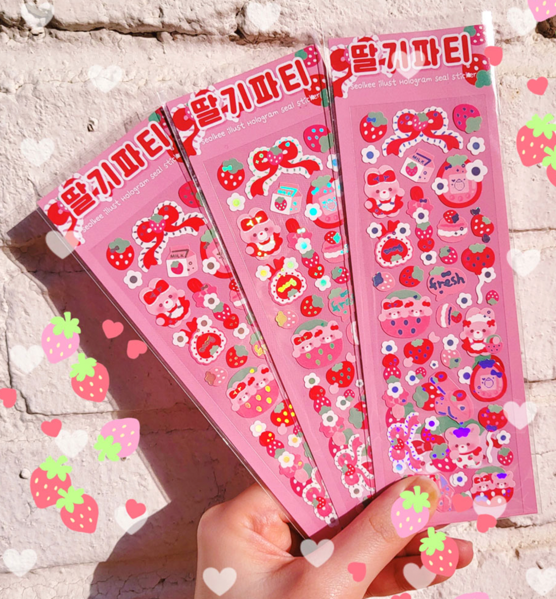 Strawberry Party Seal Sticker