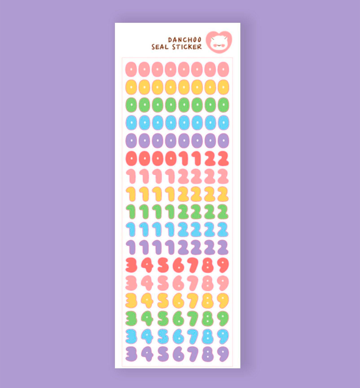 Colorful Numbers Seal Sticker
