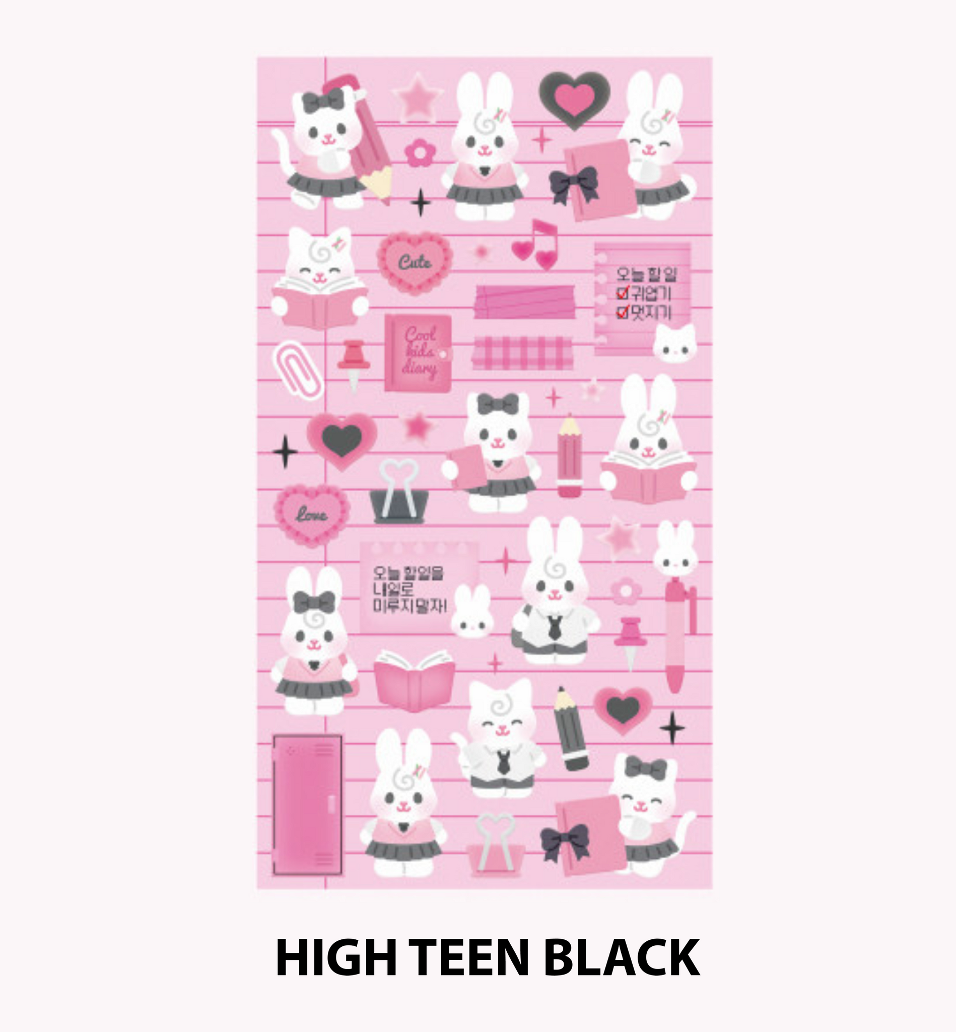 High Teen Bunny & Kitty Seal Sticker