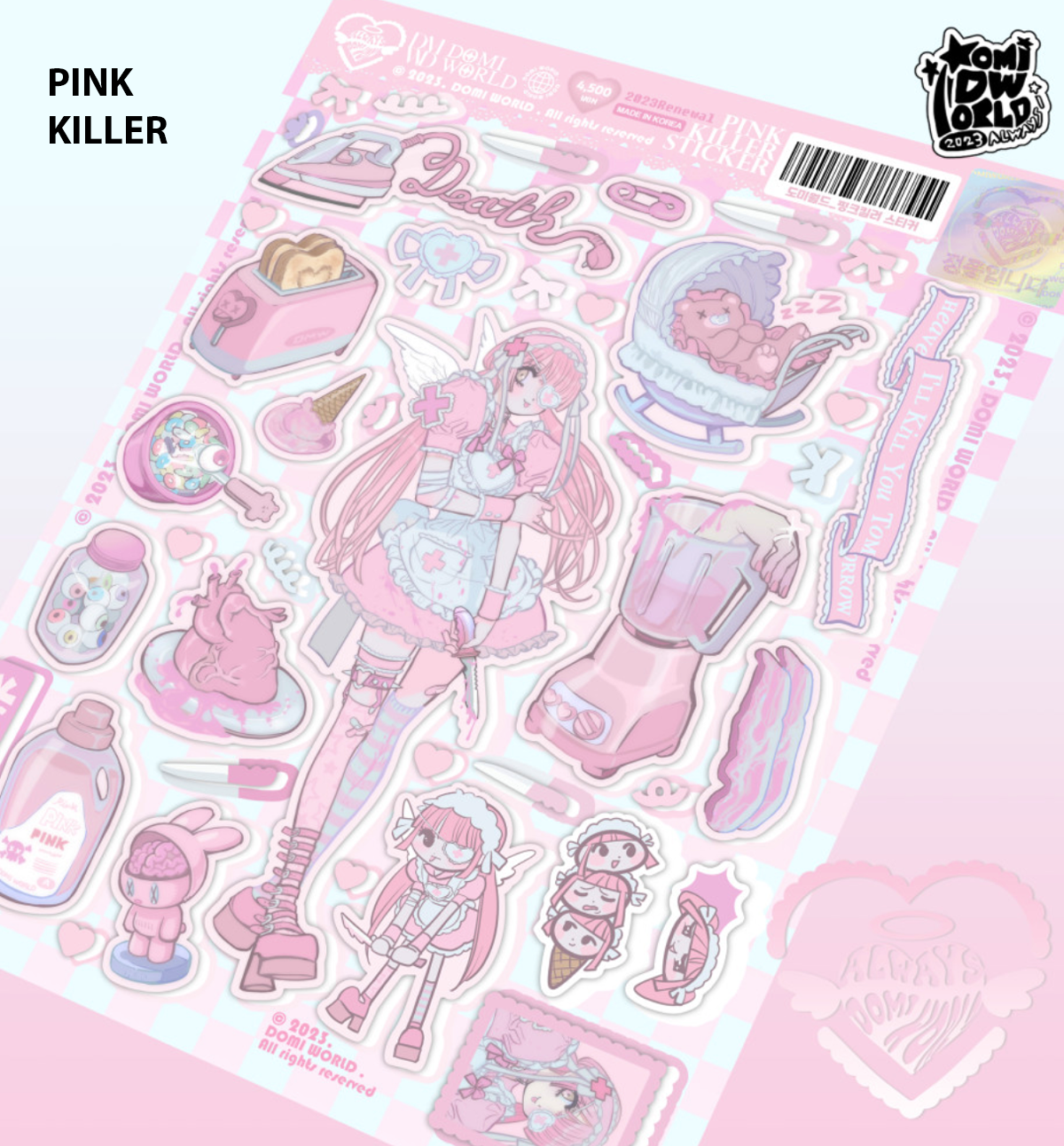 Paper & Plant Sticker Pink (2 sheets of stickers)