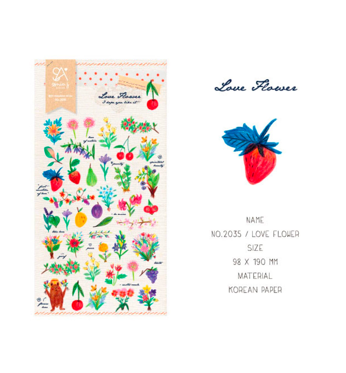 2035 Love Flower Sticker