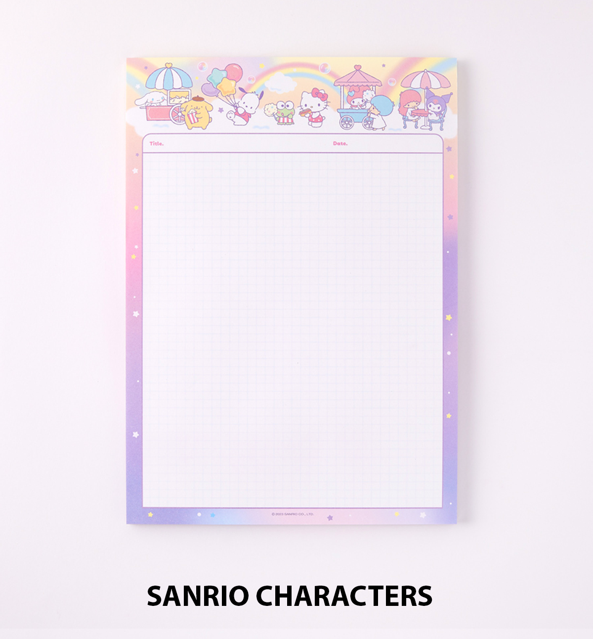 Sanrio B5 Rainbow Grid Memopad [7 Designs]