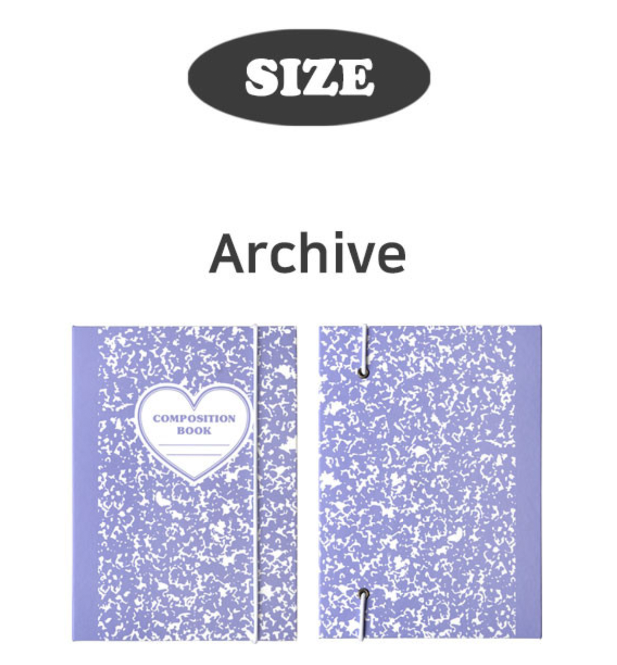 Archive Composition Hard Cover + Elastic [Purple]