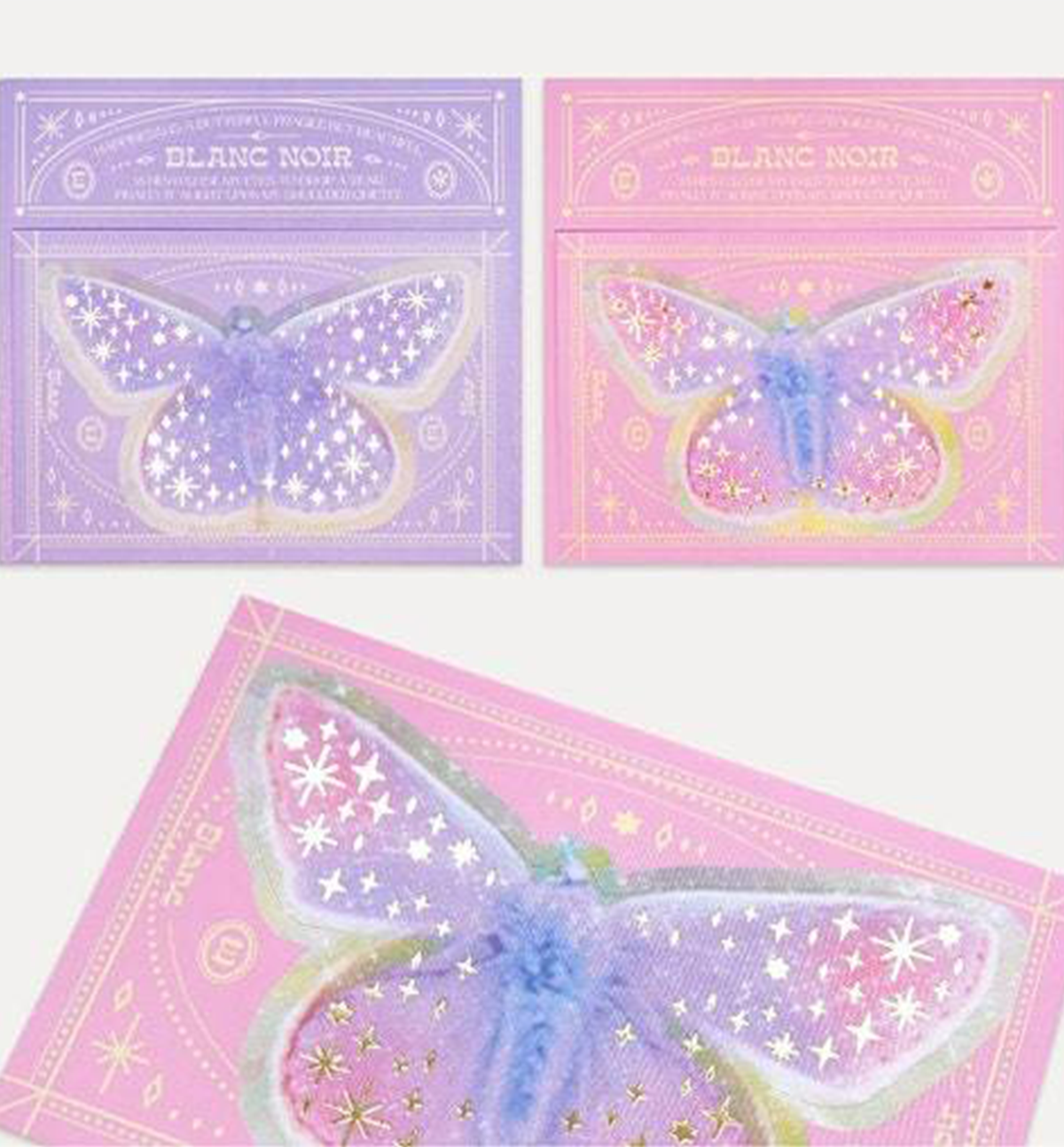 Buttefly Deco Sticker [Blanc Noir]