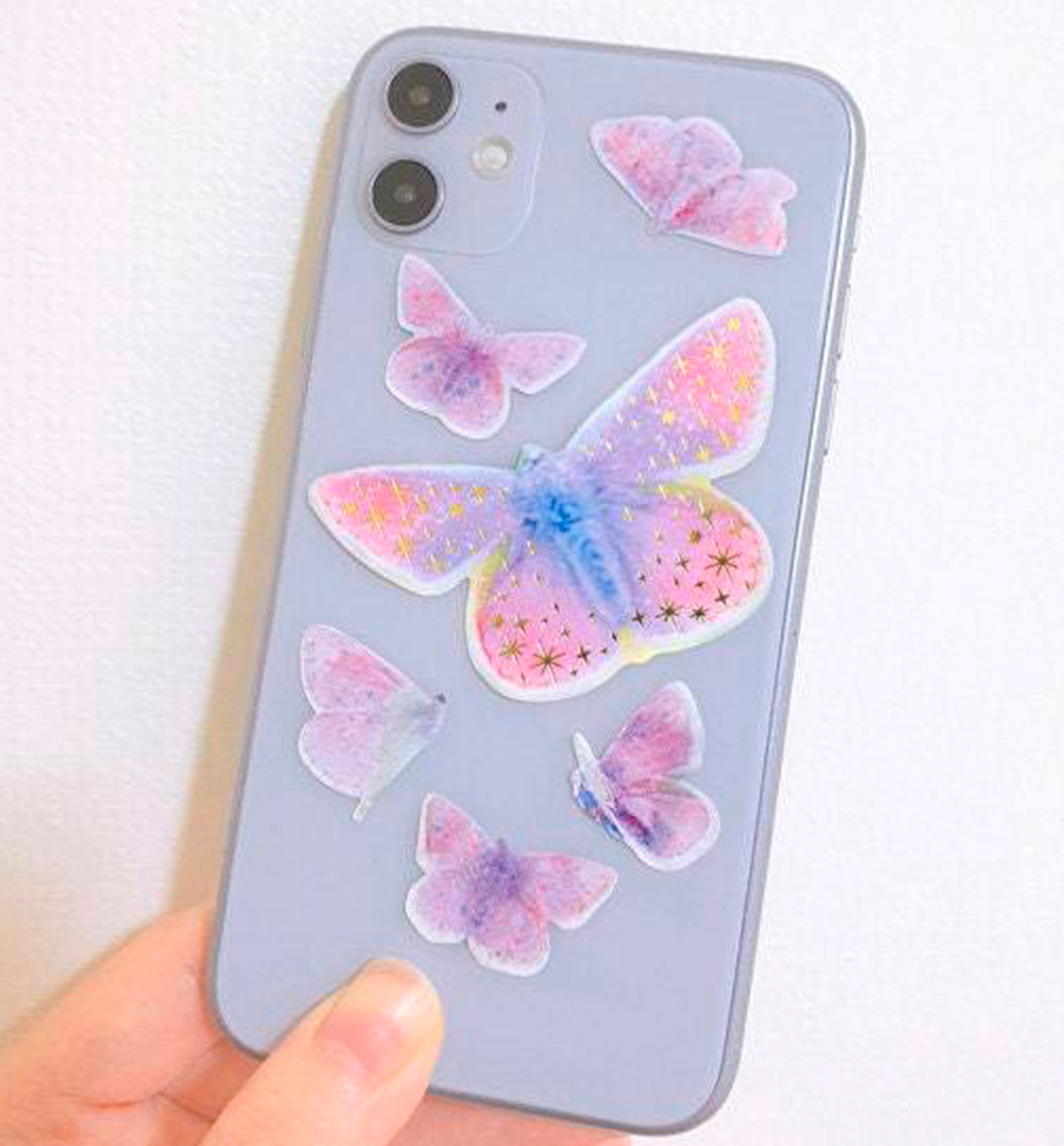 Buttefly Deco Sticker [Blanc Noir]