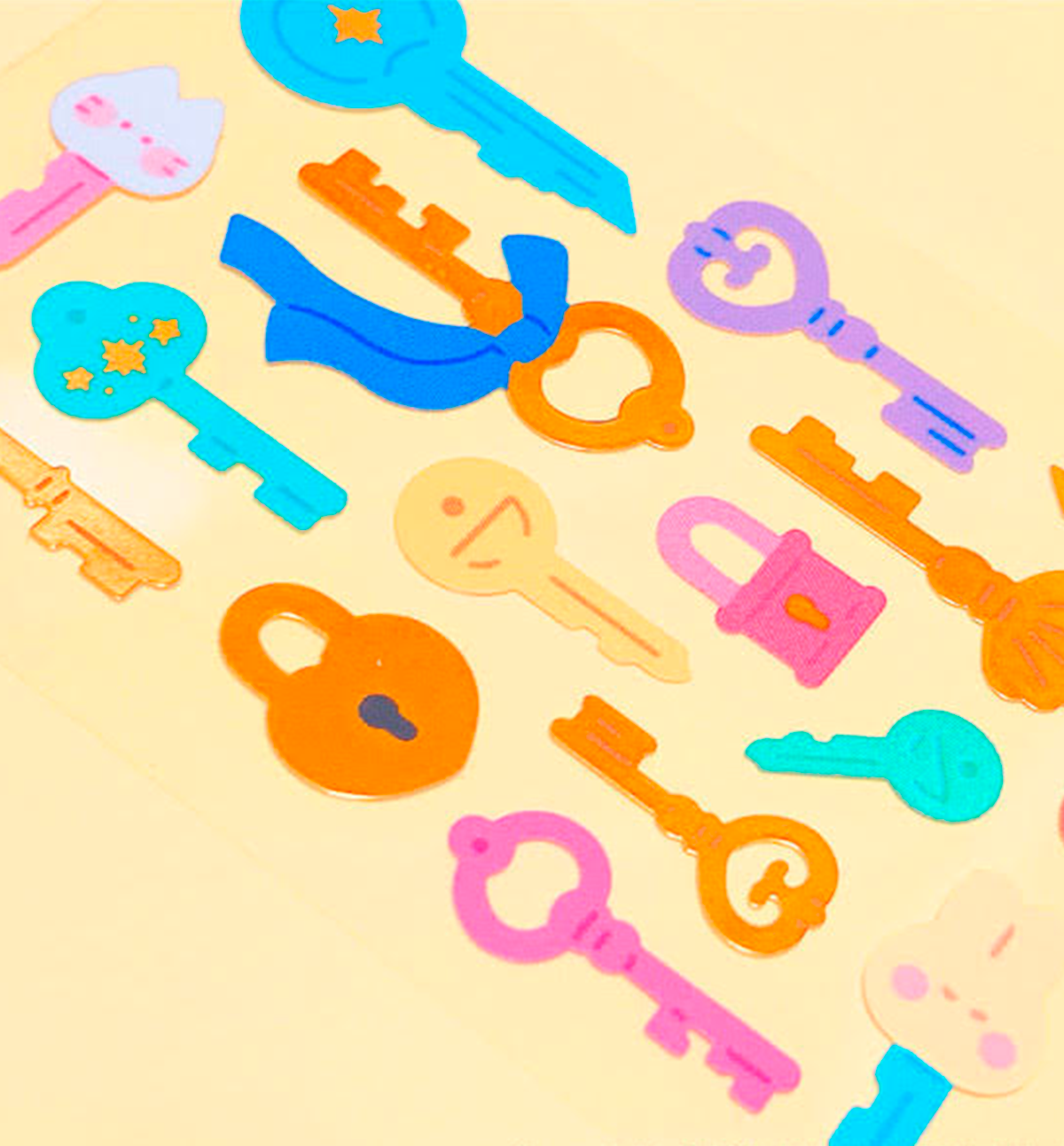 Small Key Sticker Twinkle Key Seal Sticker