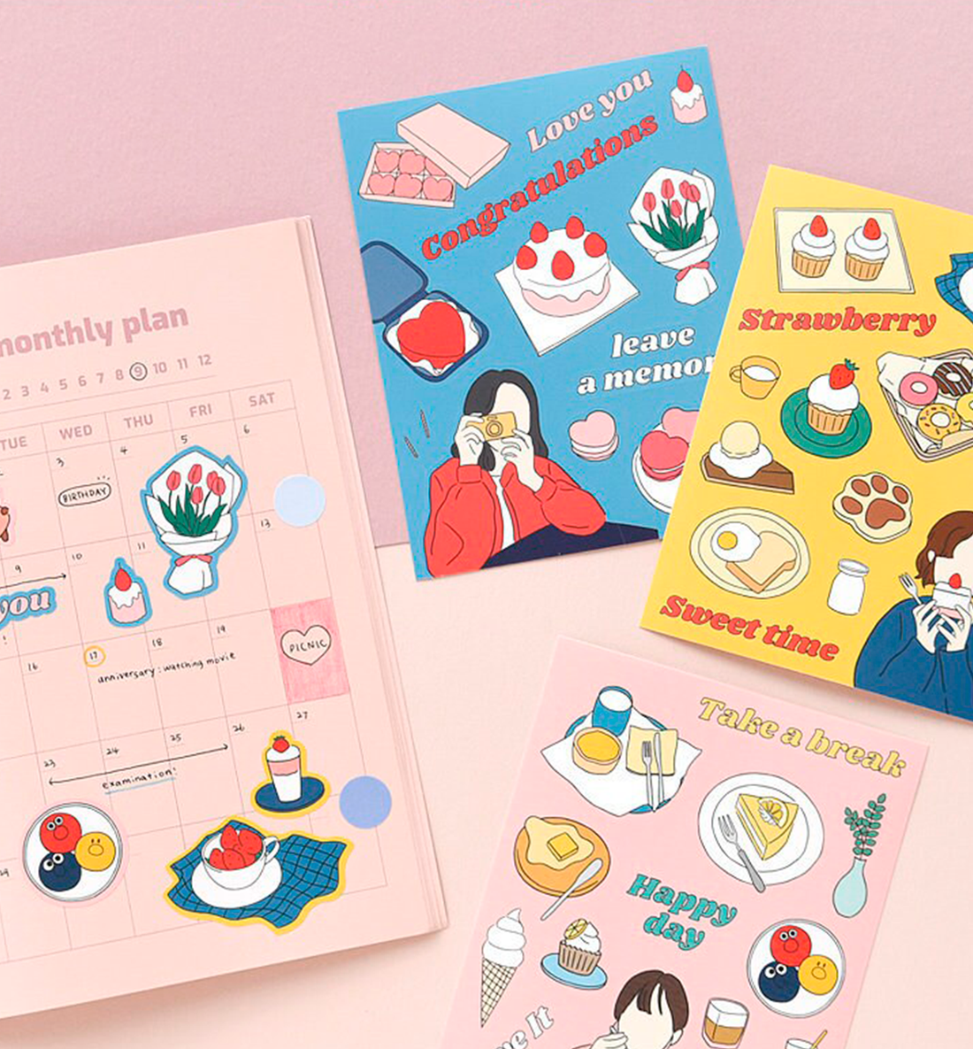 Fall In NewRetro Removabel Sticker Pack