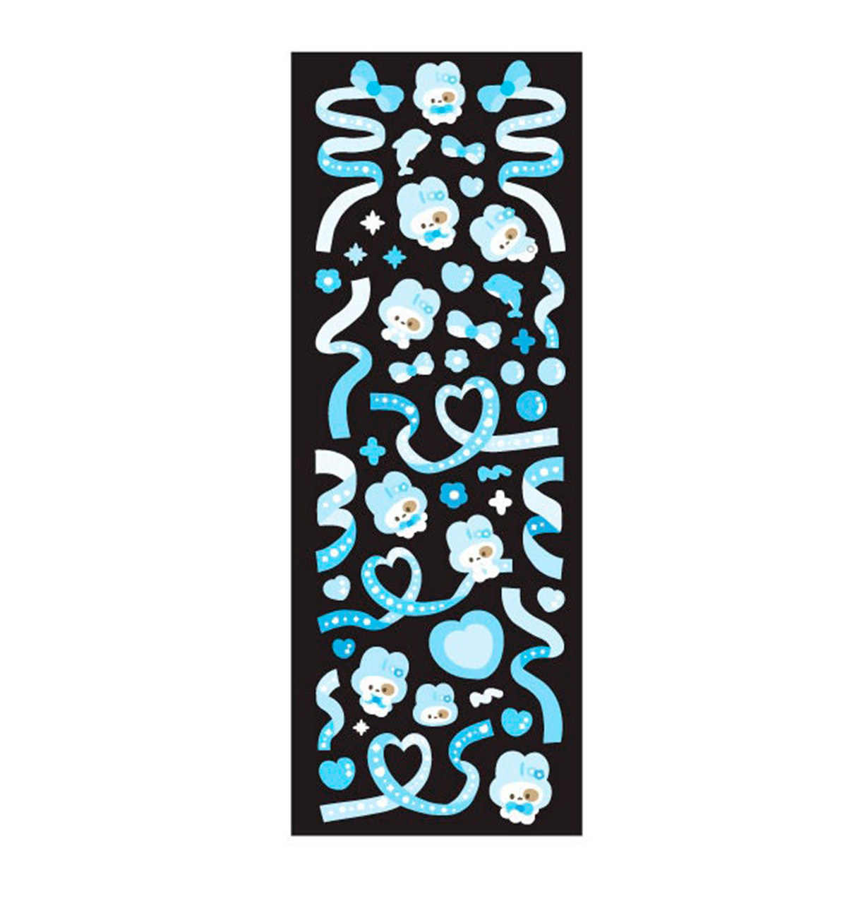Bunny Confetti Seal Sticker [Light Blue]