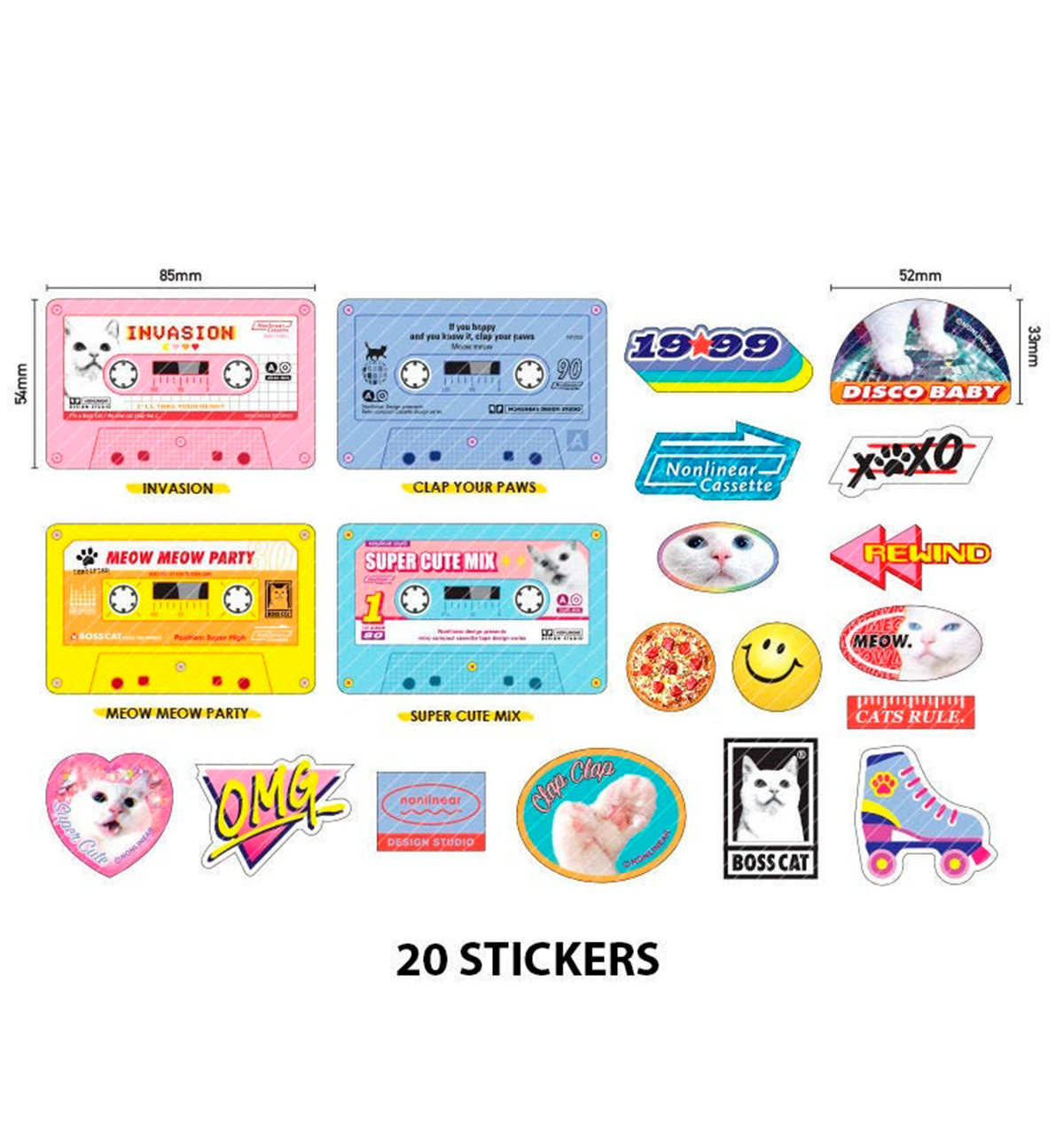 Cassette Sticker Pack [Meow Mix]