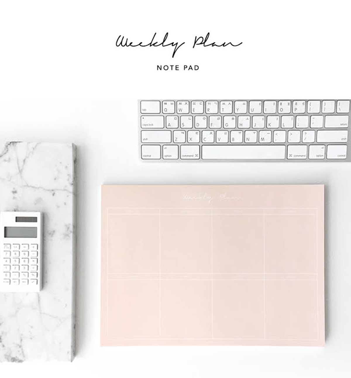 Desk Weekly Planner Notepad [Pink]