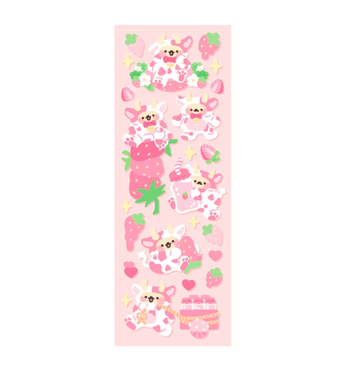Pink Cow Seal Sticker