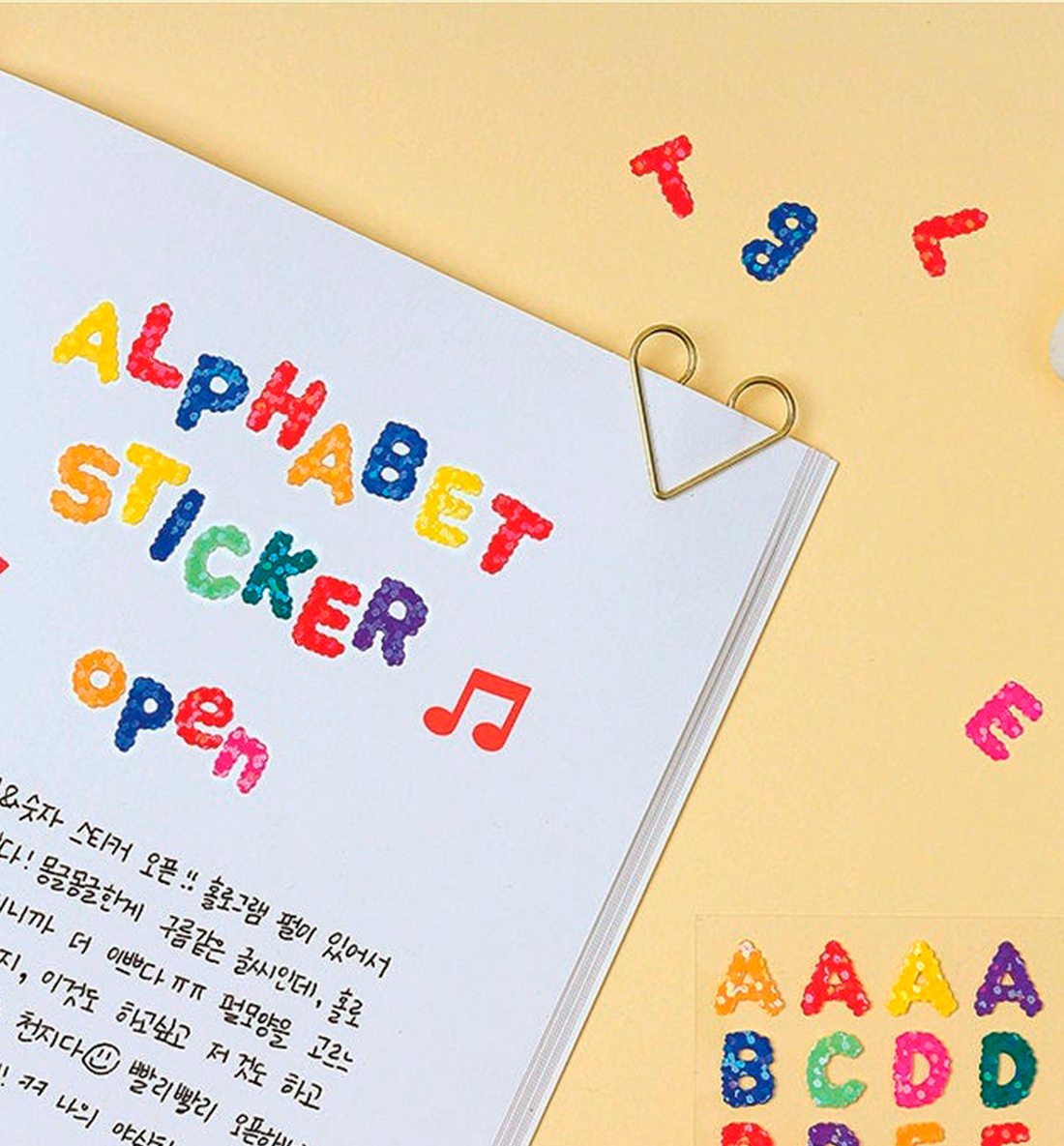 Hologram Mongeul Mongle Alphabet & Number Stickers