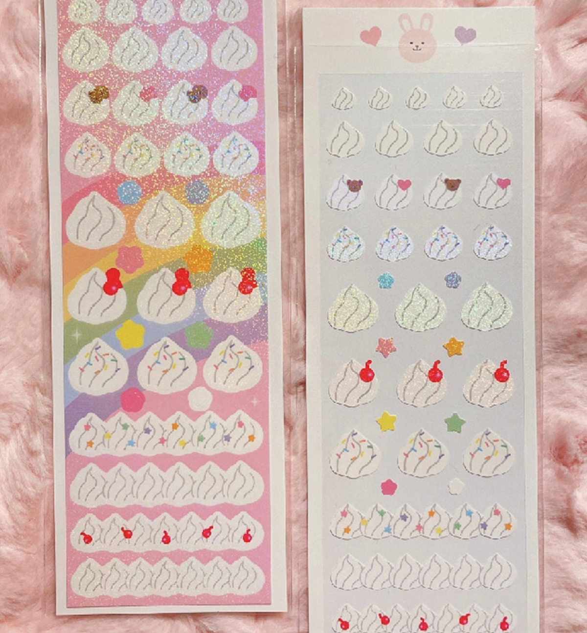 White Cream Sticker Fresh Cream Seal Sticker