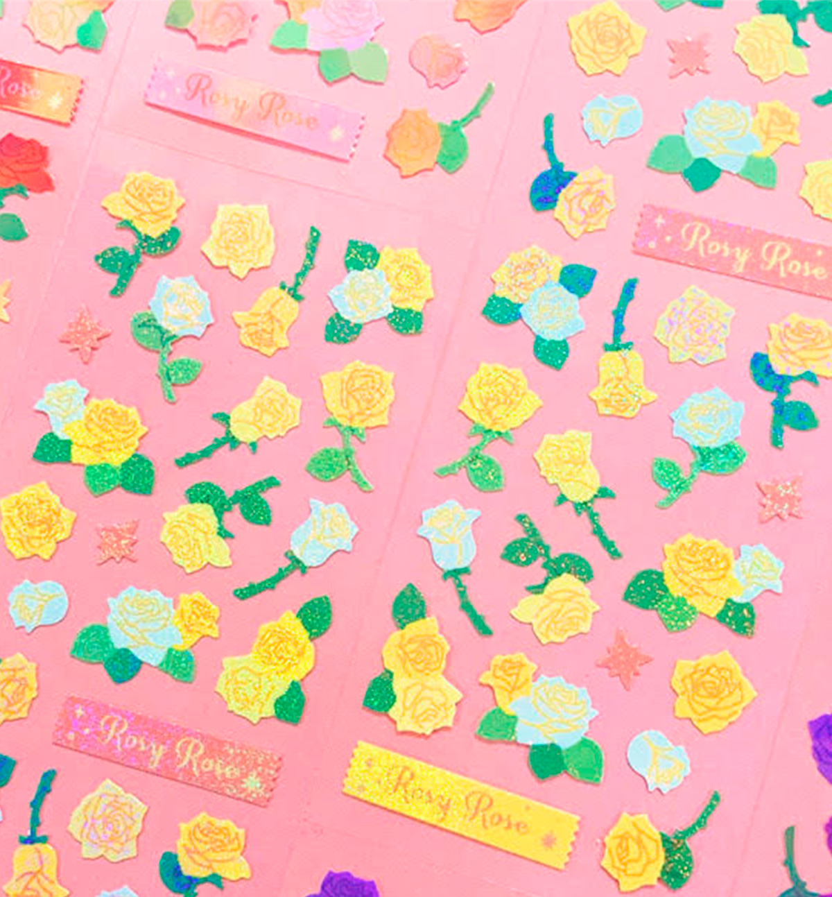 Twinkle Rosy Rose Seal Sticker [Yellow]