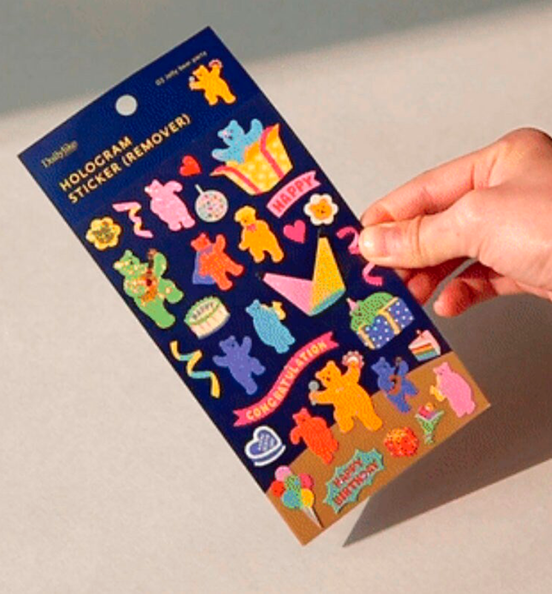 Jelly Bear Party Removal Sticker [Hologram]