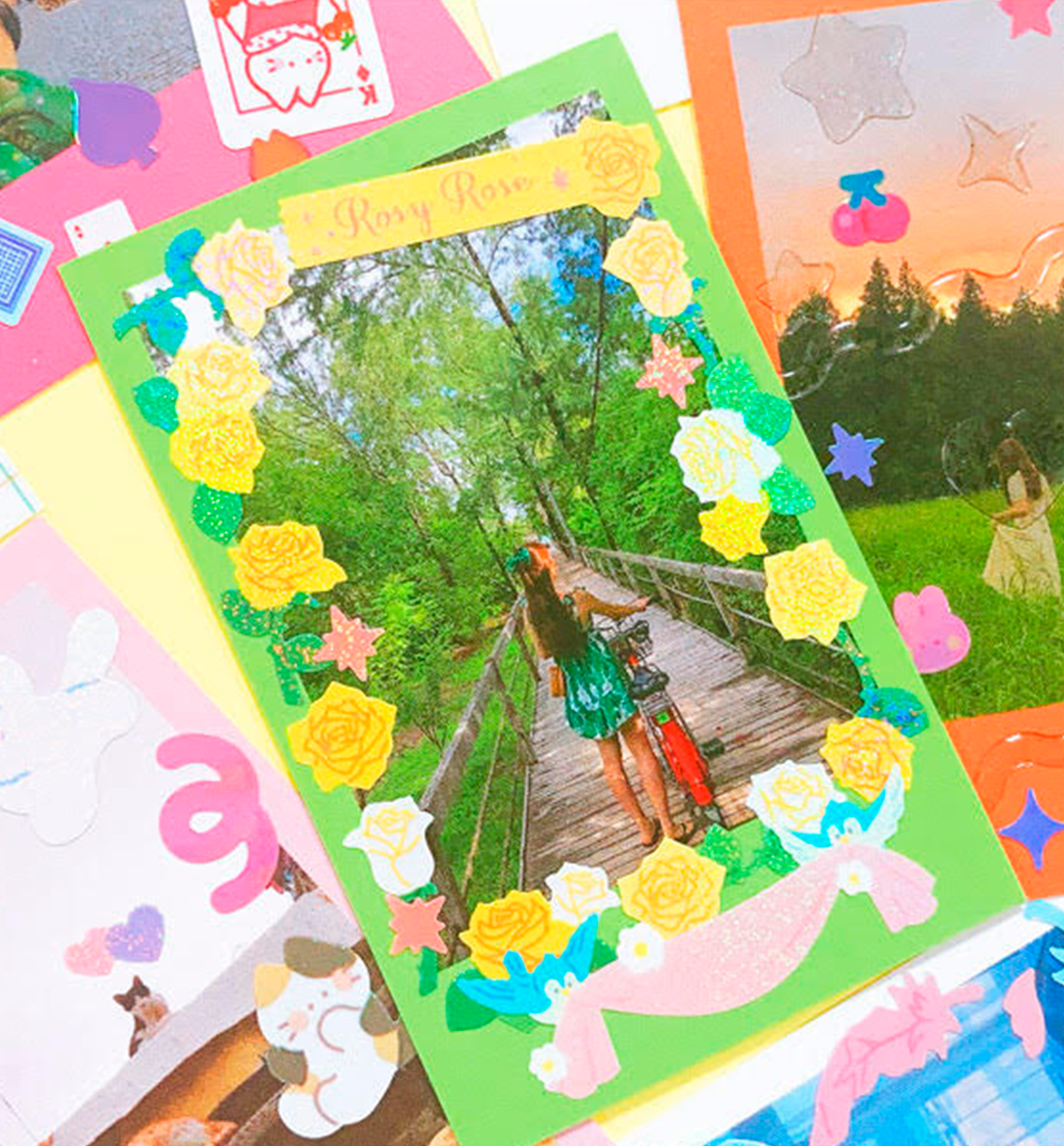 Twinkle Rosy Rose Seal Sticker [Yellow]