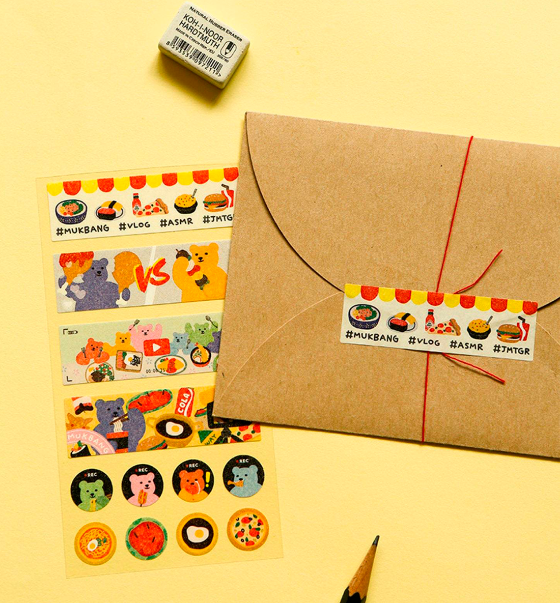 Eating Show Masking Seal Sticker