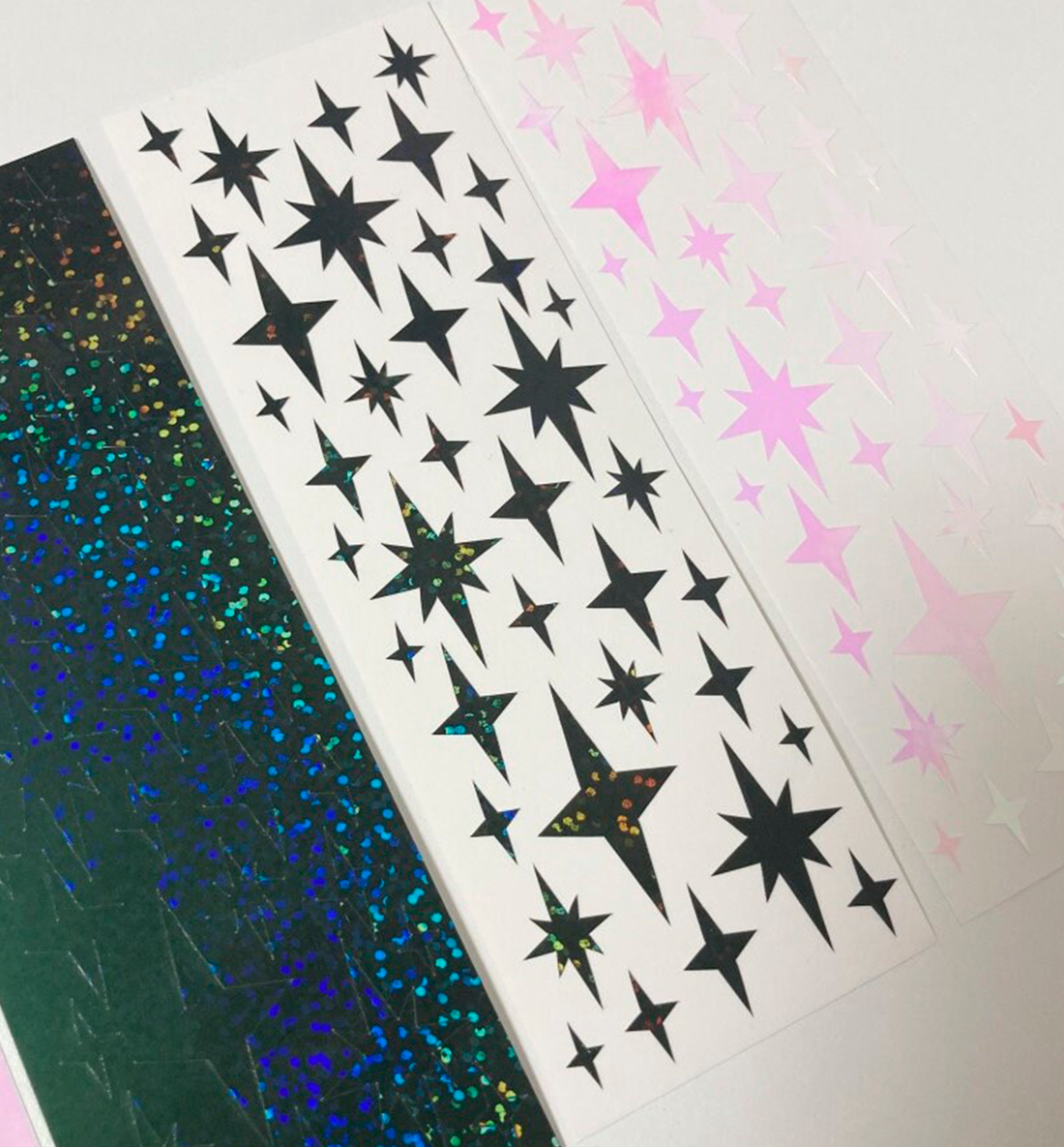 Glitter Star Seal Sticker [Black]
