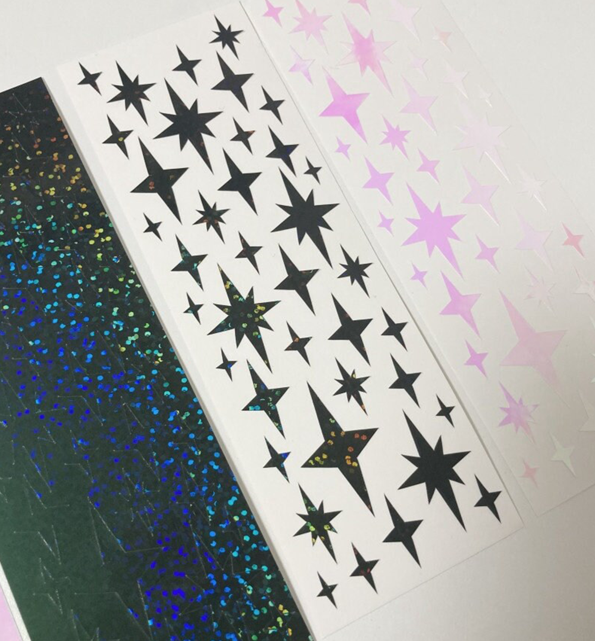 Glitter Star Seal Sticker [Black]