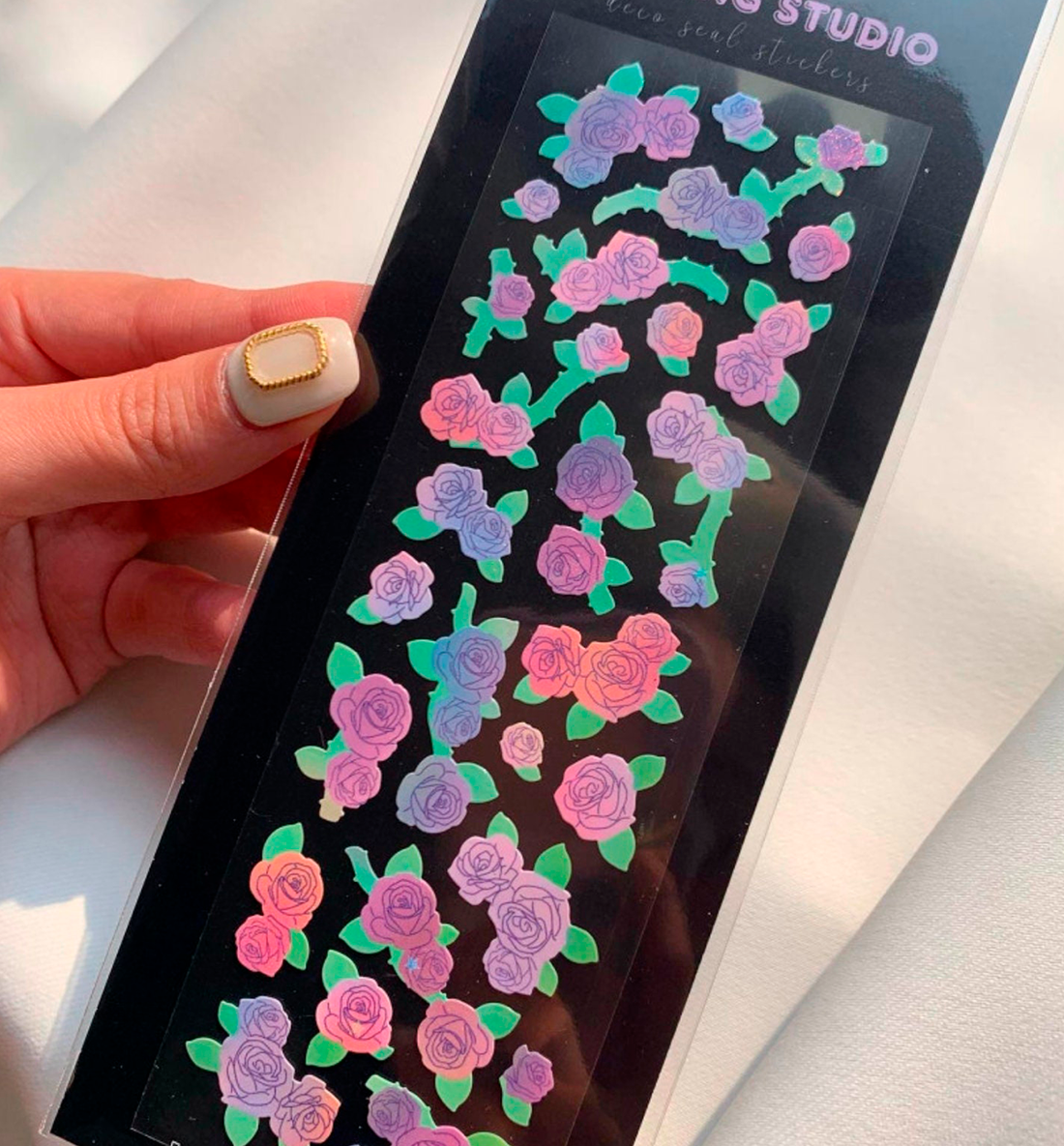 Rose Bush Aurora Star Hologram Seal Sticker