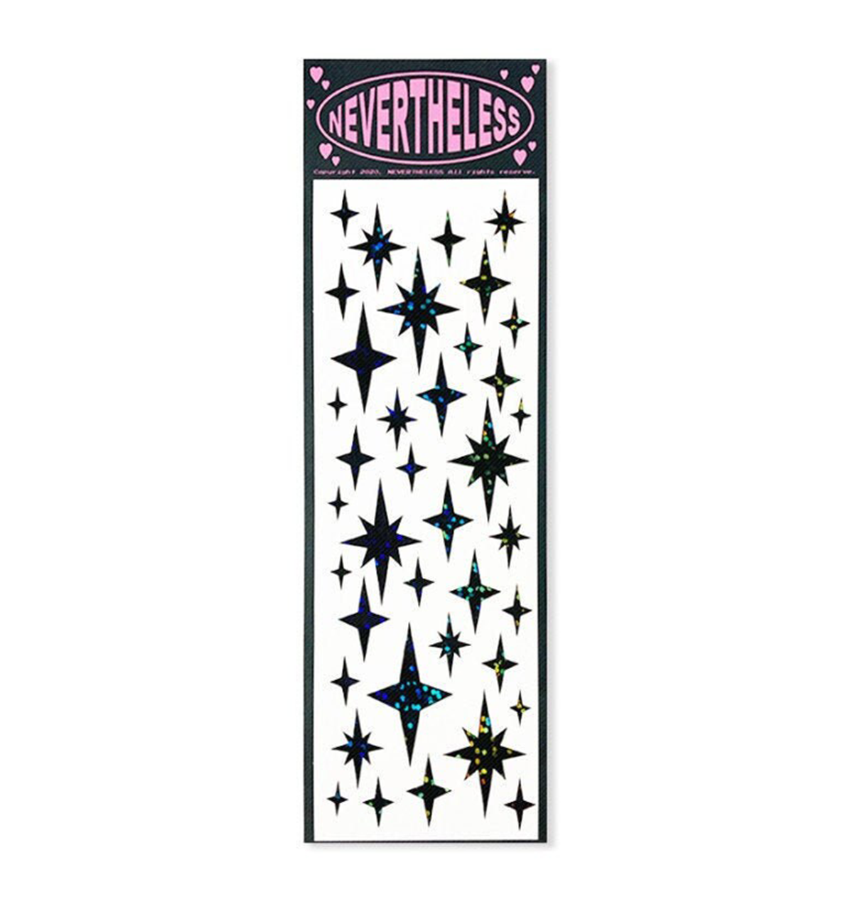 Glitter Star Seal Sticker [Black]