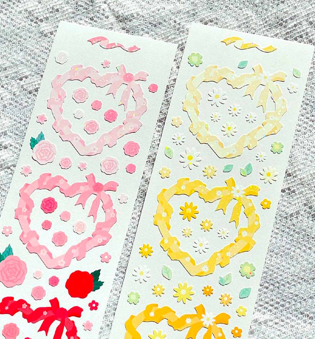Heart Wreath Seal Sticker [4 Colors]