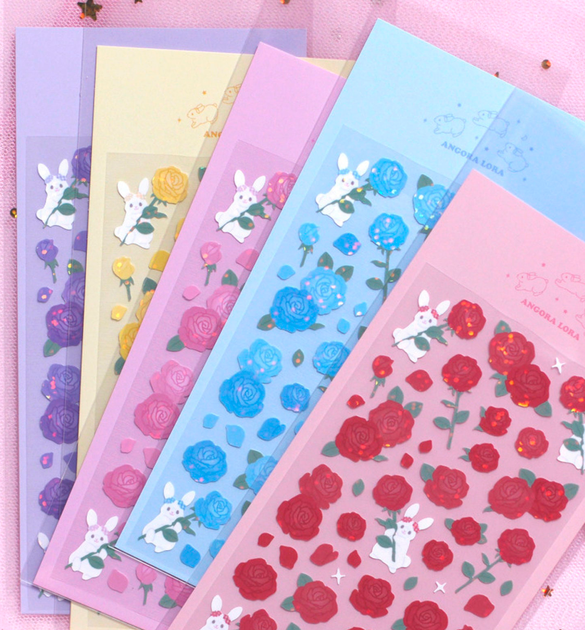 Rose Rabbit Seal Sticker [5 Colors]