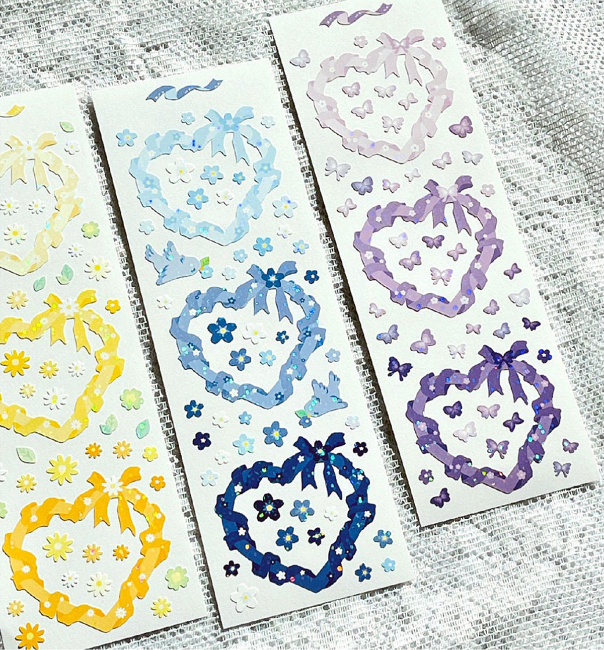 Heart Wreath Seal Sticker [4 Colors]
