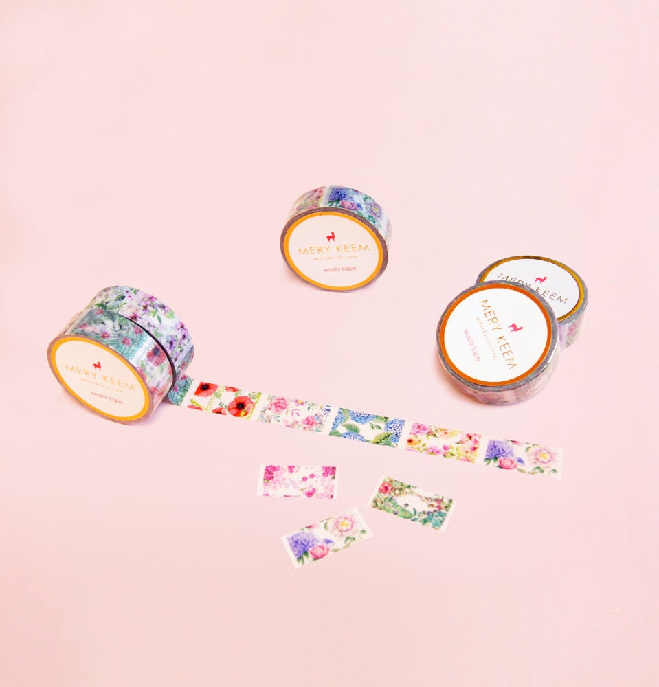 Vintage Flower Perforated Washi Tape
