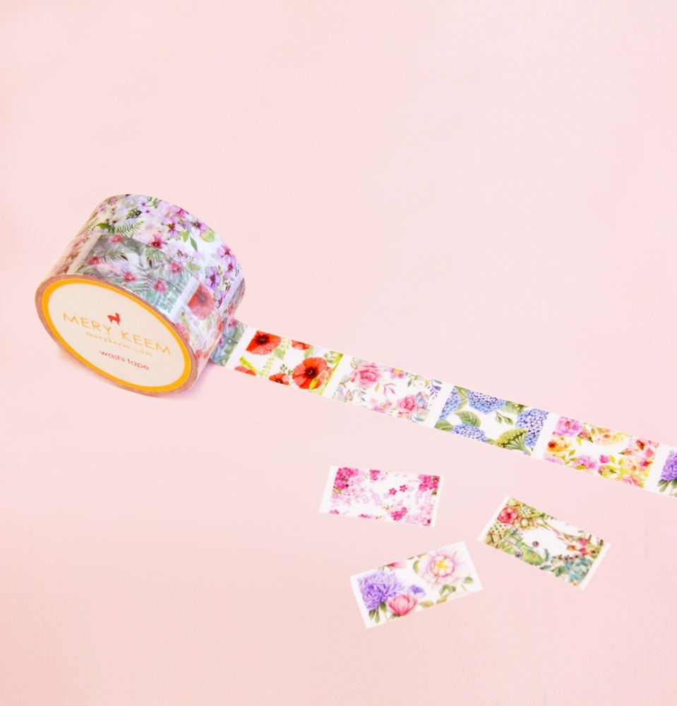 Vintage Flower Perforated Washi Tape