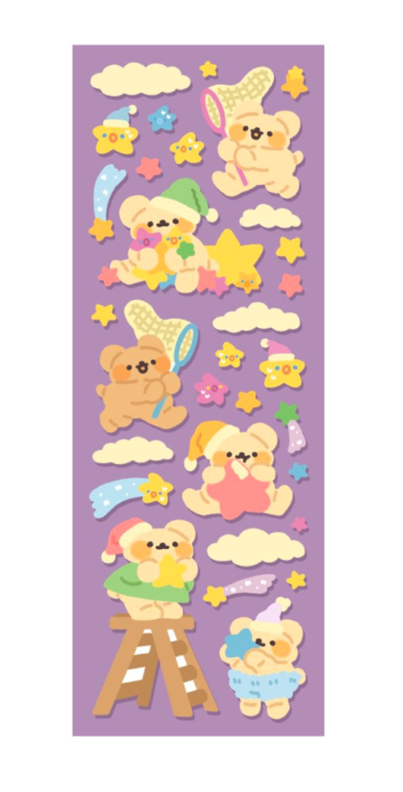 Star Bear Seal Sticker