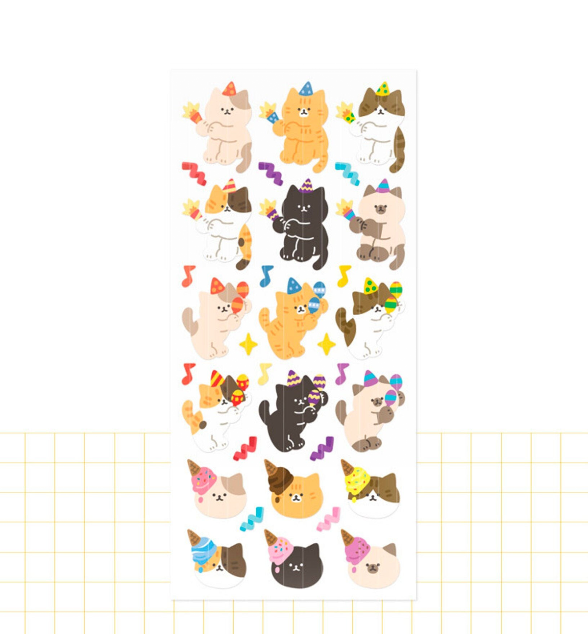 Party Cat Sticker Party Cat Seal Sticker