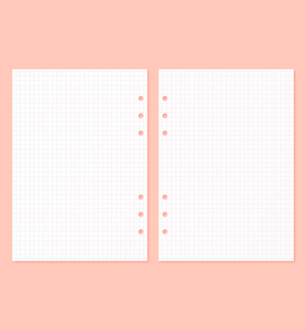 A5 Pink Grid Planner Refill