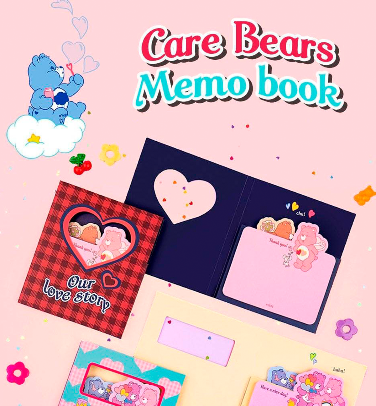 Care Bear Sticky Note Book