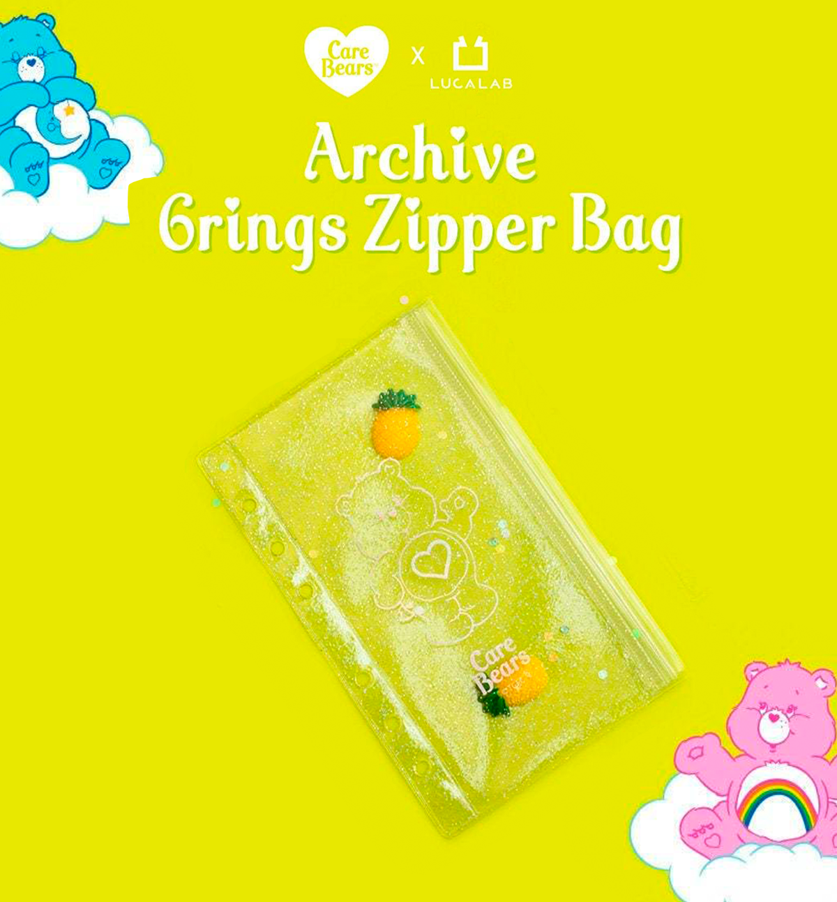 Archive Care Bear Zipper Bag Insert