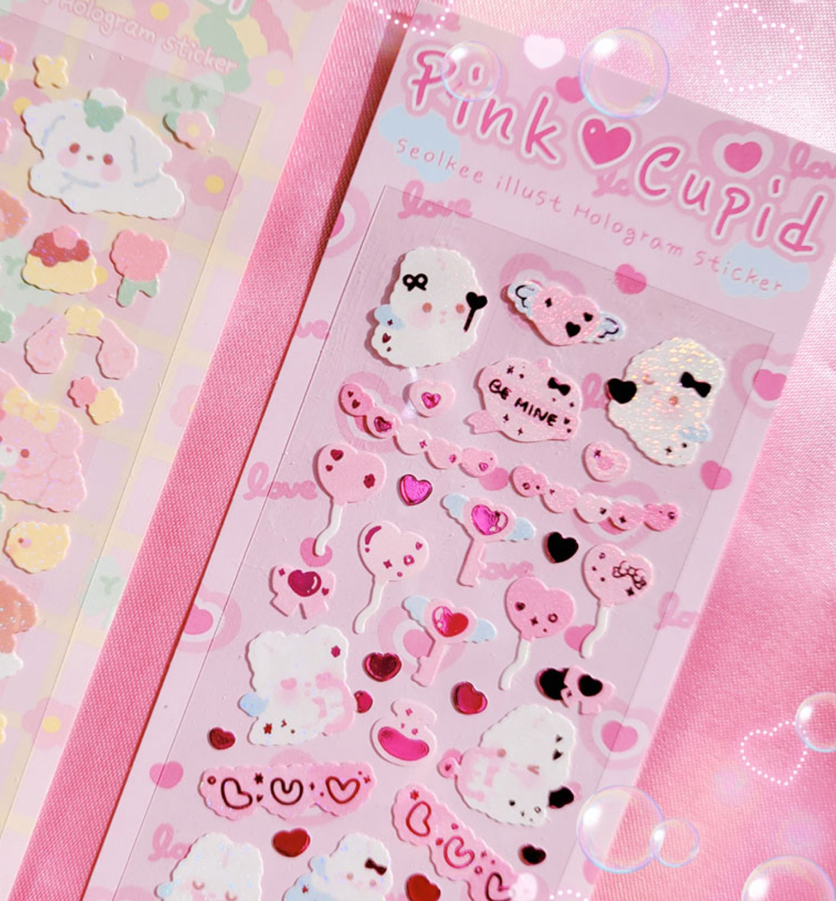 Pink Cupid Seal Sticker