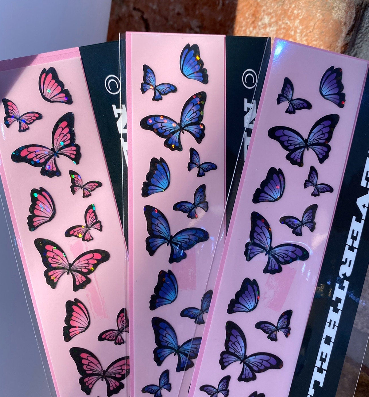 Glitter Butterfly Seal Sticker [3 Colors]