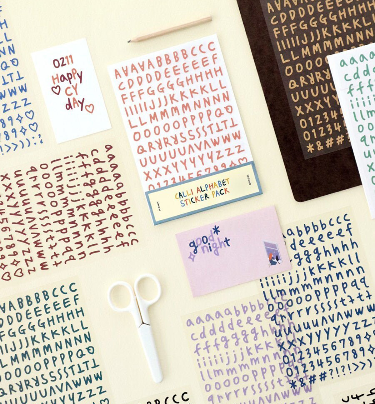 Polaroid Scrapbook Stickers (Alphabet & Numbers)