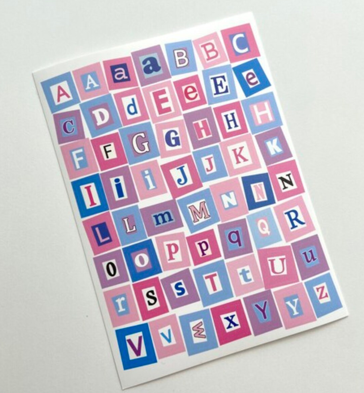 Book Alphabet Sticker [Pink Ver.]