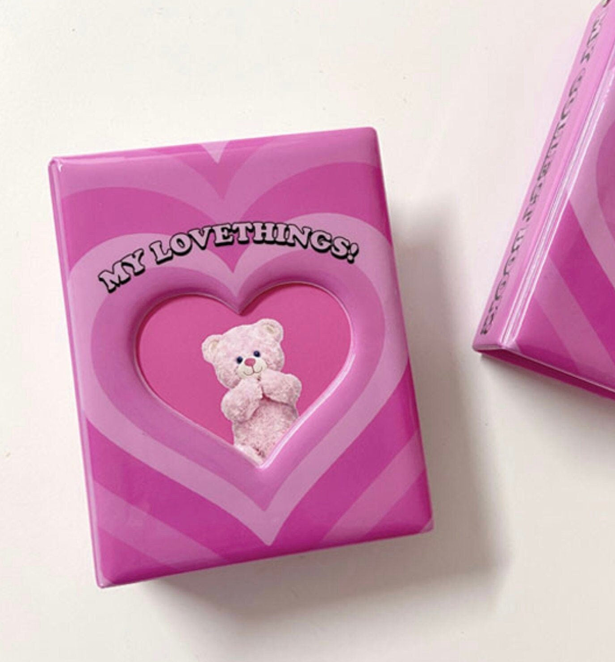 Pink Retro Heart & Bear Collect Book