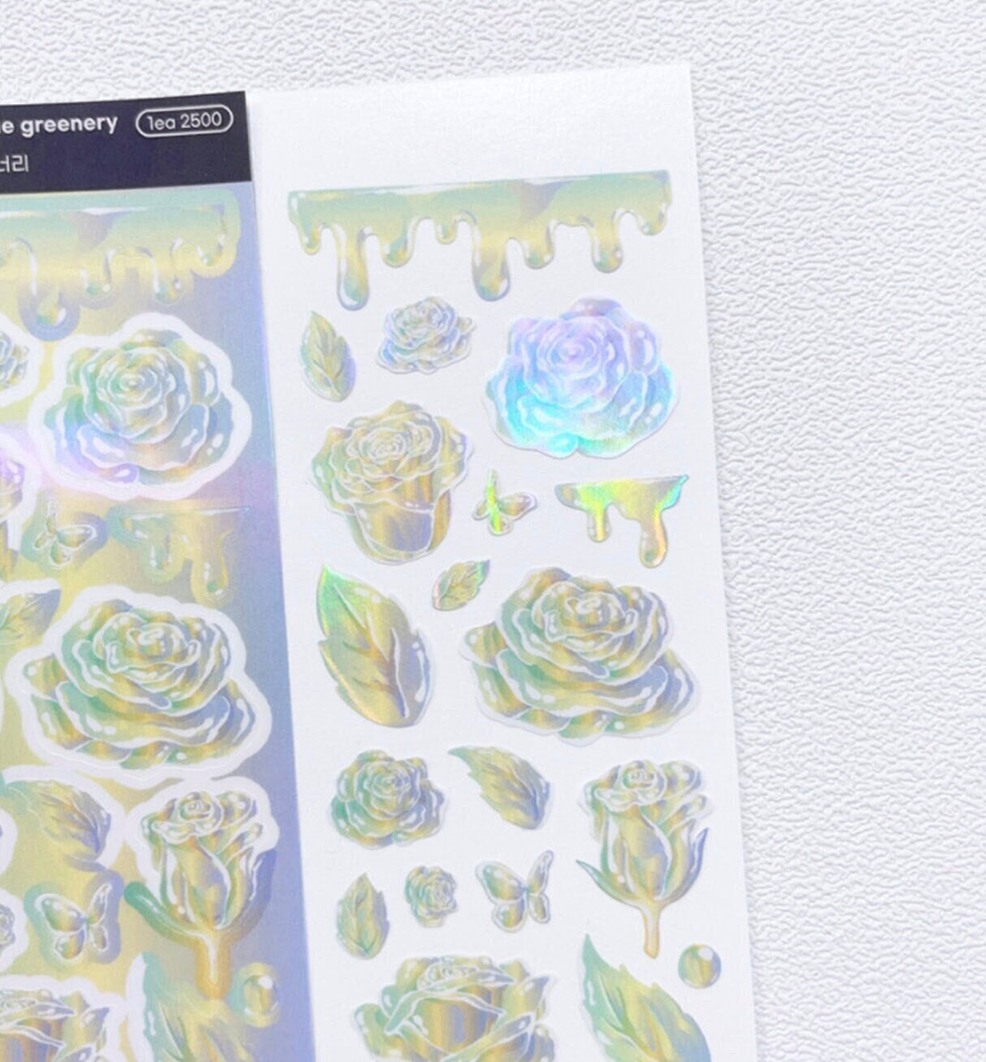 Rose Bubble Seal Sticker [Pale Greenery]