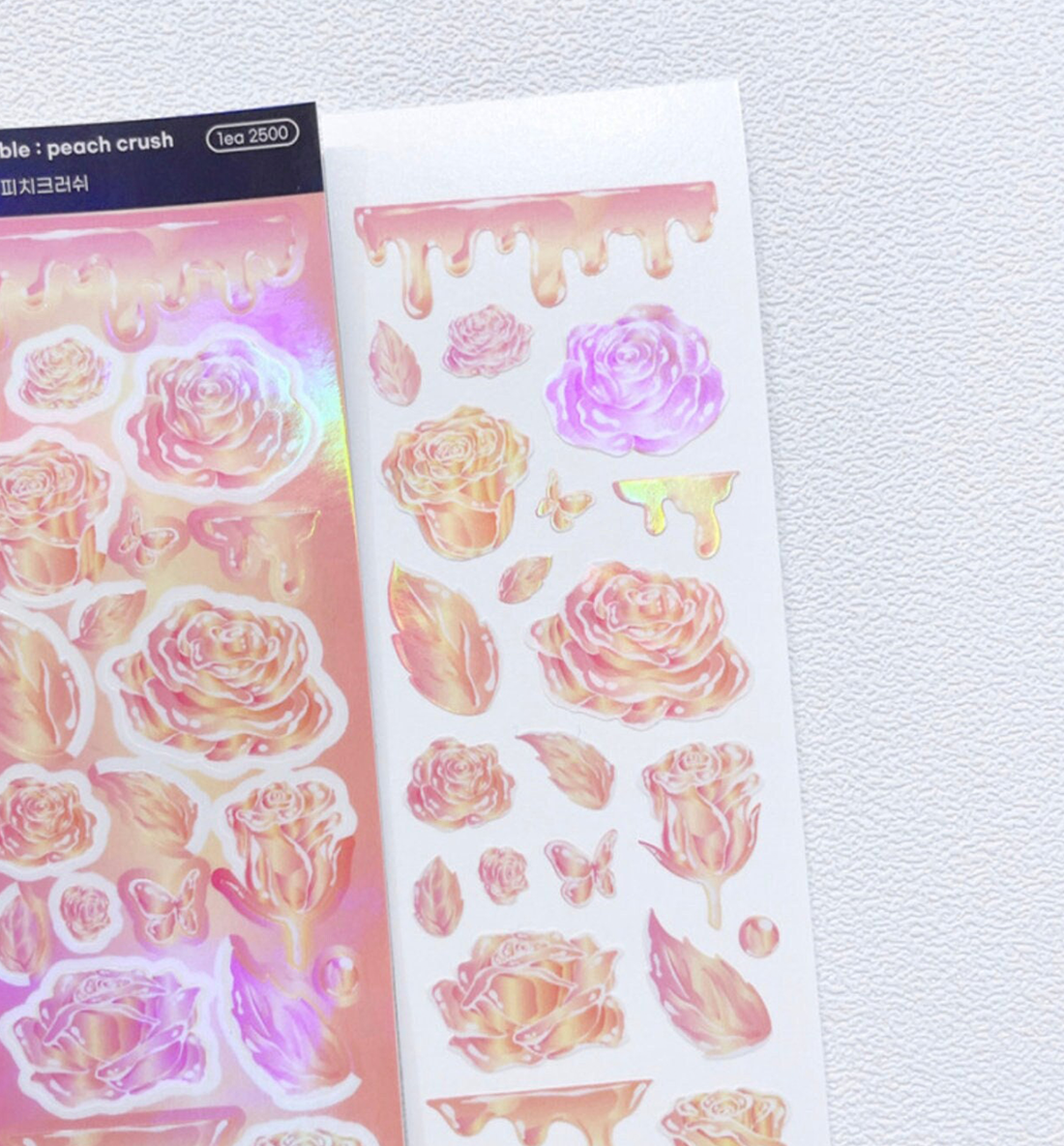 Rose Bubble Seal Sticker [Peach Crush]