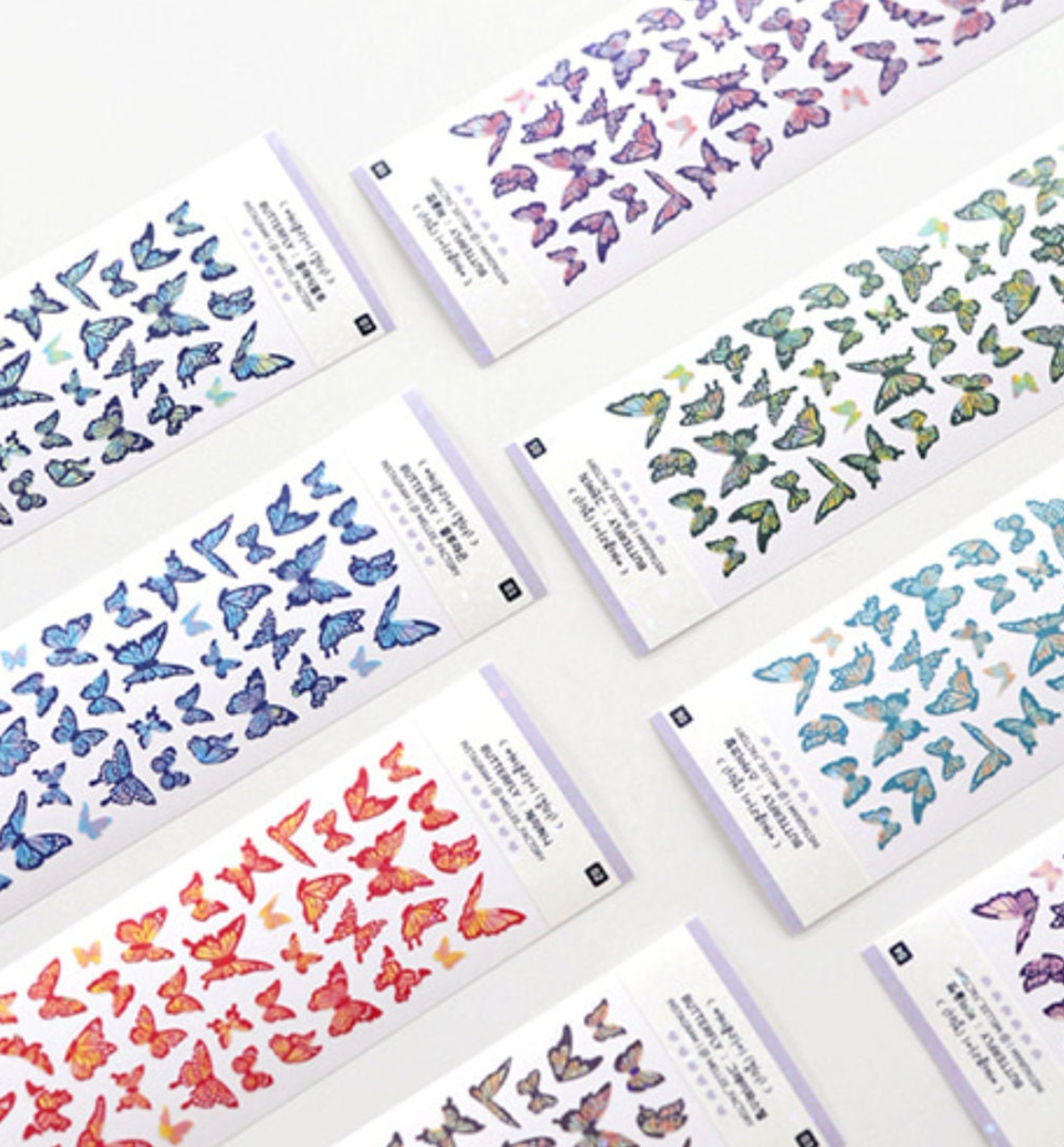 Butterfly Color Seal Sticker [Pack of 8]
