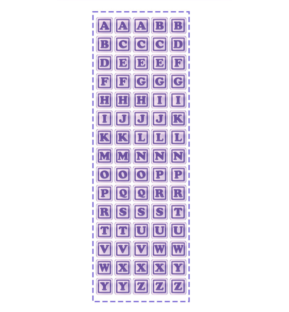 Square Alphabet Seal Sticker