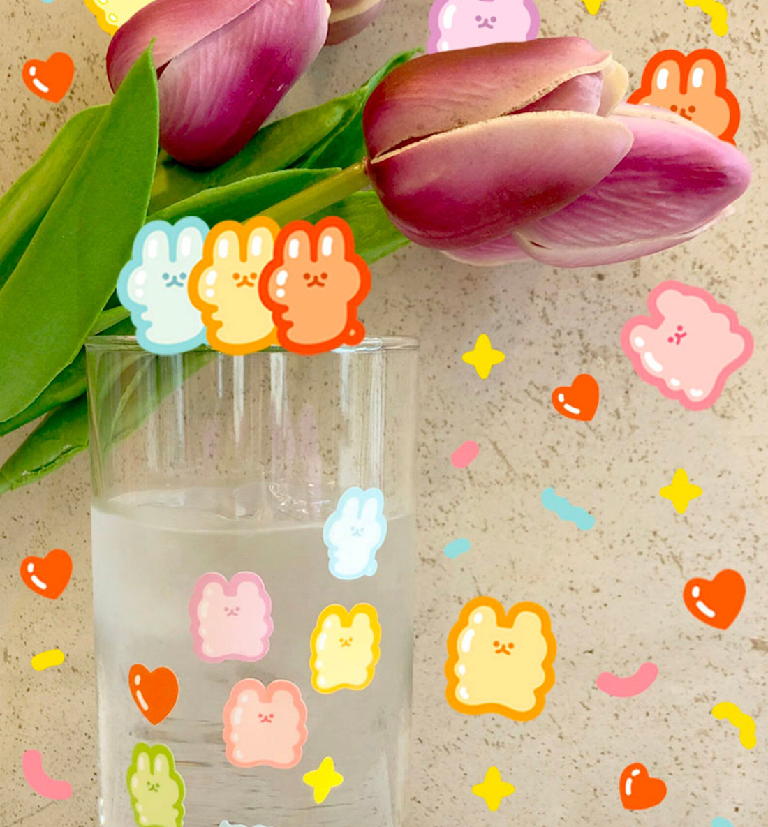 Jelly Bear Glitter Sticker