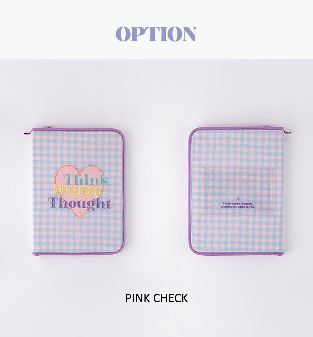 Checkered Book Pouch