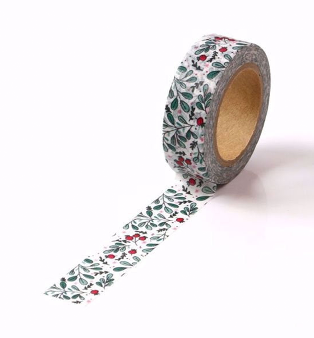 Red Bud Green Leaf Washi Tape
